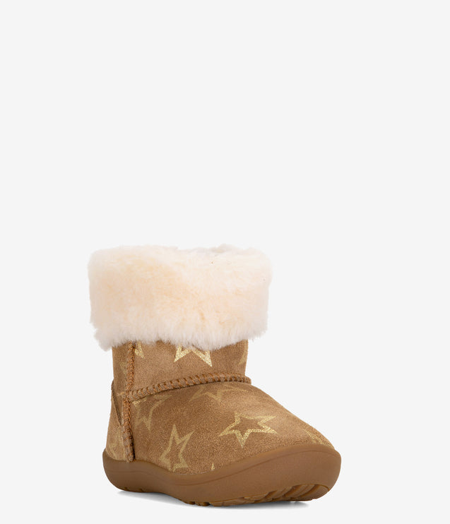 UGG Toddler Sammie Iridescent Stars Boot - Chestnut/Gold