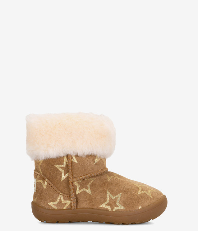 UGG Toddler Sammie Iridescent Stars Boot - Chestnut/Gold