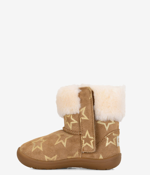 UGG Toddler Sammie Iridescent Stars Boot - Chestnut/Gold