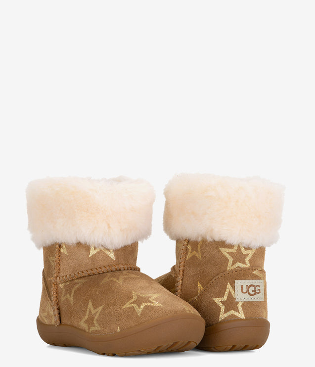 UGG Toddler Sammie Iridescent Stars Boot - Chestnut/Gold