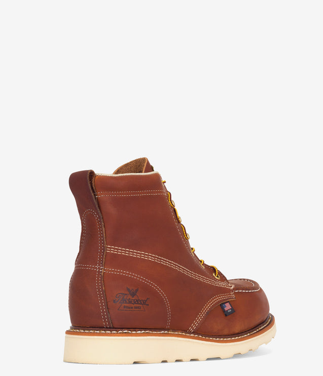 Thorogood American Heritage 6" Safety Toe Moc Toe MAXWear Wedge - Brown