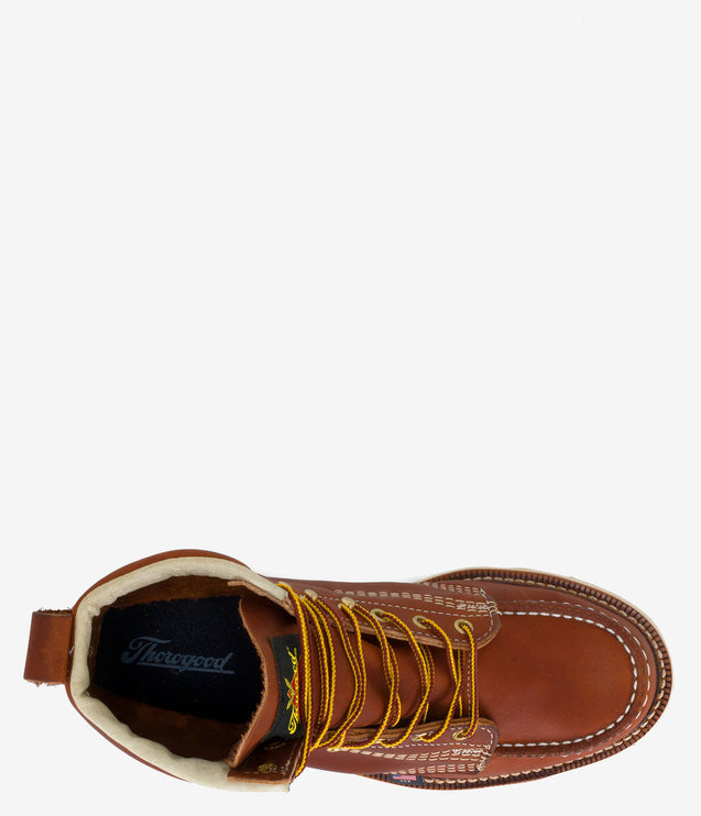Thorogood American Heritage 6" Safety Toe Moc Toe MAXWear Wedge - Brown