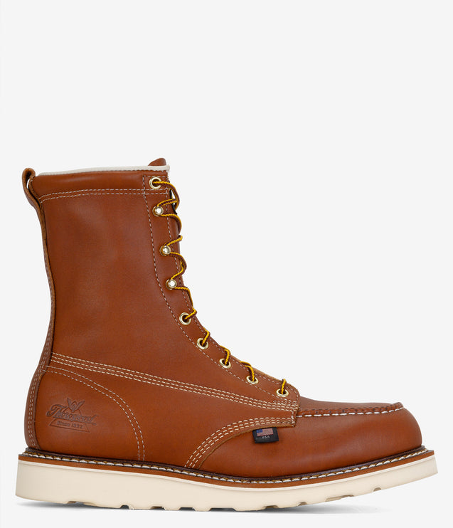 Thorogood American Heritage 8" Safety Toe Moc Toe Work Boot - Tobacco