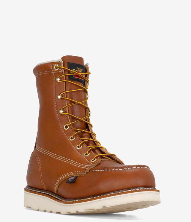 Thorogood American Heritage 8" Safety Toe Moc Toe Work Boot - Tobacco