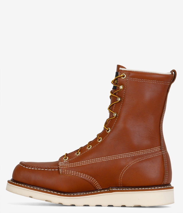 Thorogood American Heritage 8" Safety Toe Moc Toe Work Boot - Tobacco