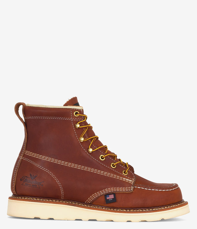 Thorogood American Heritage 6" Moc-Toe Soft Toe Boot - Brown