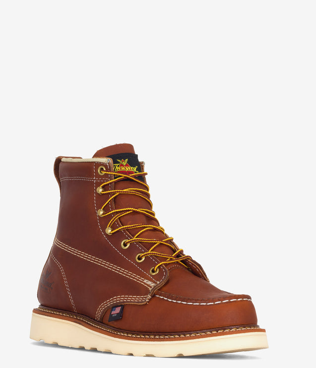 Thorogood American Heritage 6" Moc-Toe Soft Toe Boot - Brown