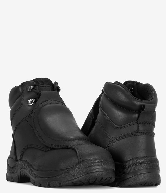 Work Zone 6" Steel Toe Met Guard Work Boot - Black