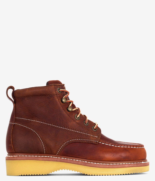 Work Zone 6" Moc-Toe Wedge Boot - Brown