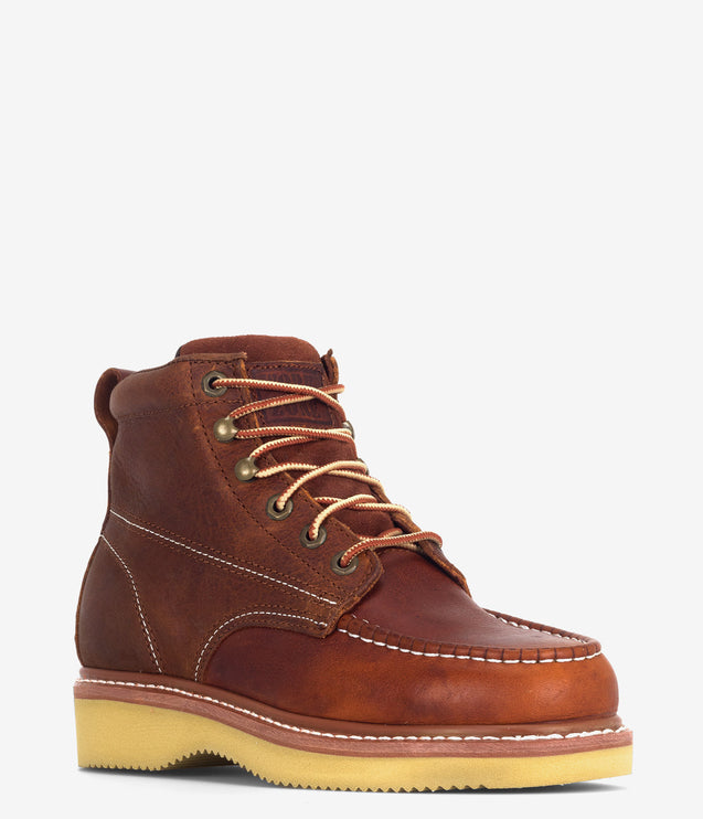 Work Zone 6" Moc-Toe Wedge Boot - Brown