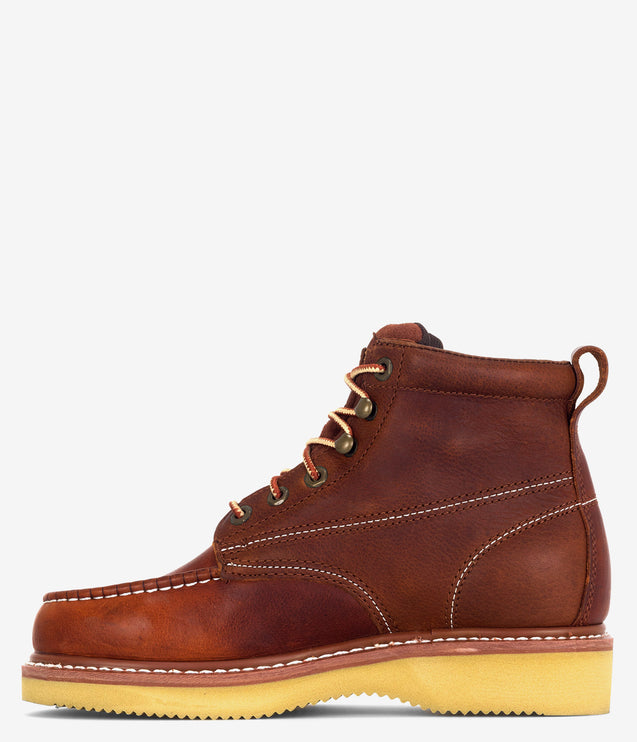 Work Zone 6" Moc-Toe Wedge Boot - Brown