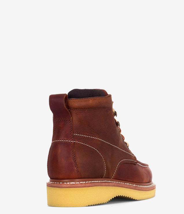 Work Zone 6" Moc-Toe Wedge Boot - Brown