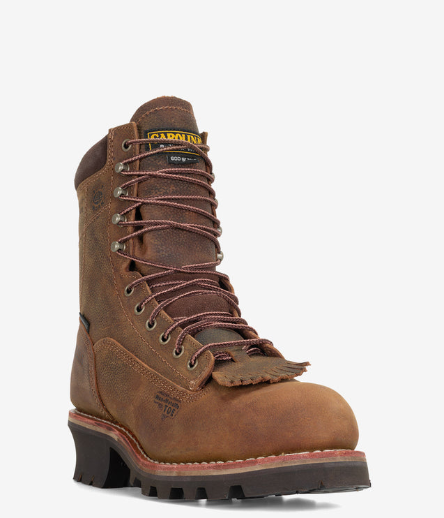 Carolina Birch 8" Comp Toe Insulated Logger - Brown