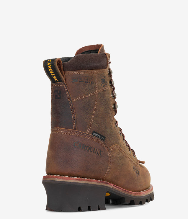 Carolina Birch 8" Comp Toe Insulated Logger - Brown