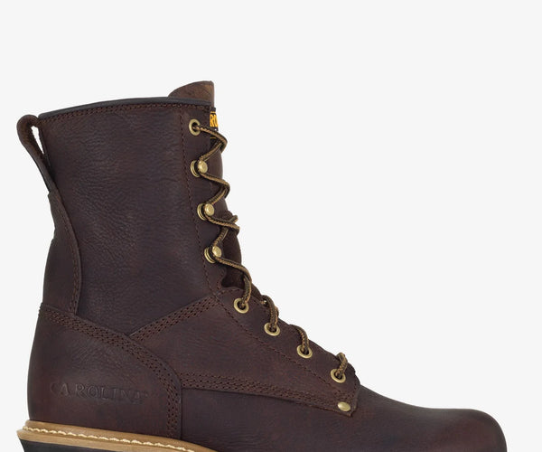 Carolina Elm #821 Leather Unlined Logger Work Boots Men\'s 13 D Brown Soft Toe Carolina 821 ELM Soft Toe Non-Insulated Logger Boots  main image 4