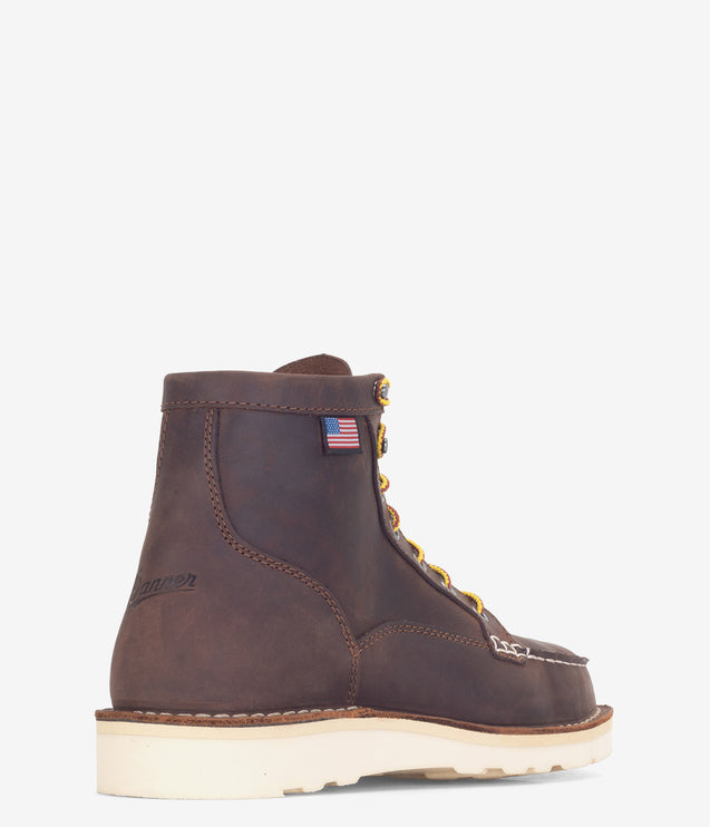 Danner Bull Run Moc Toe 6" Steel Safety Toe Wedge Boot - Brown