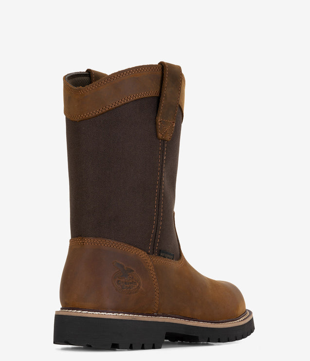 Georgia Boot Core 37 Steel Toe Waterproof Wellington Work Boot - Brown