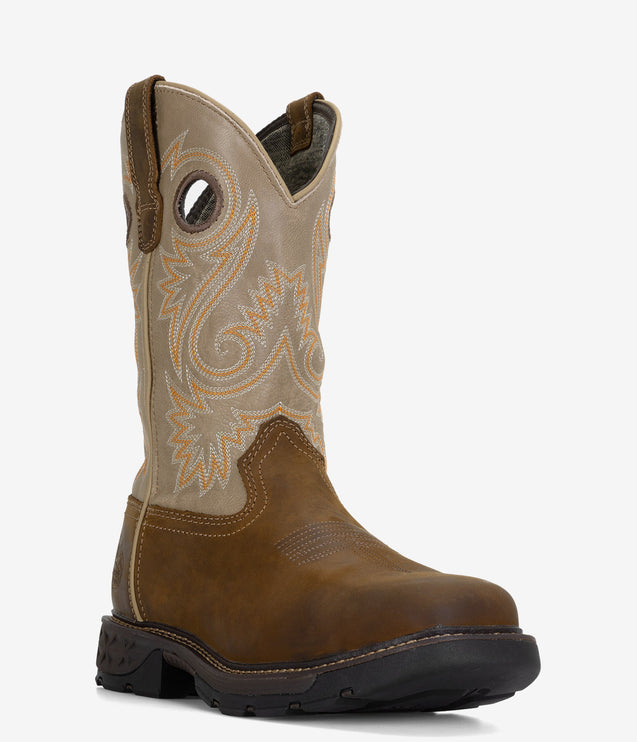 Georgia Boot Carbo-Tec FLX 11" Alloy Toe Pull-On Boot - Brown/Bone