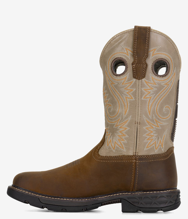 Georgia Boot Carbo-Tec FLX 11" Alloy Toe Pull-On Boot - Brown/Bone