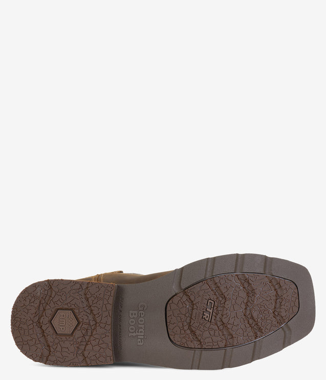Georgia Boot Core 37 Western 11" Steel Toe Waterproof Pull-On Boot - Brown