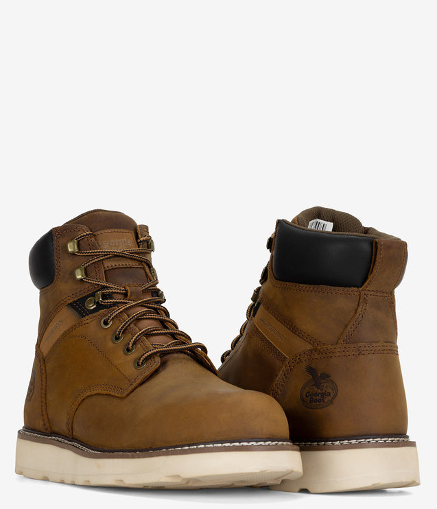 Georgia Boot Core 37 Wedge Steel Toe Waterproof Work Boot - Brown
