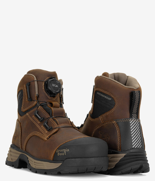 Georgia Boot BOA® DuraBlend Edge Alloy Toe Work Boot - Brown