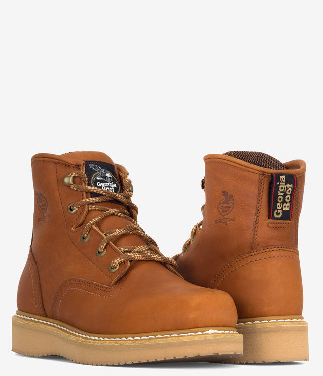 Georgia Boot Wedge Safety Toe Work Boot - Brown