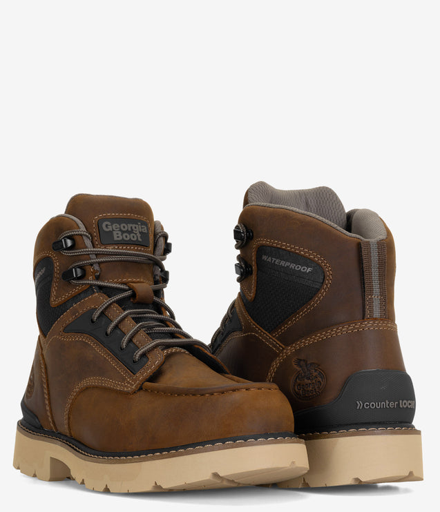 Georgia Boot Carbon Flex 6" Moc-Toe WP Work Boot - Men