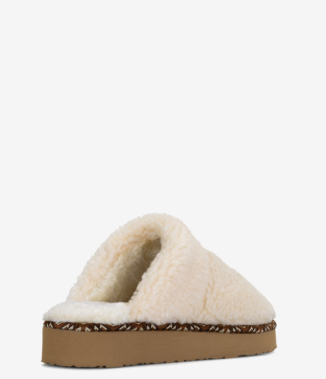 Minnetonka Cerise Sherpa Slipper - Cream Berber