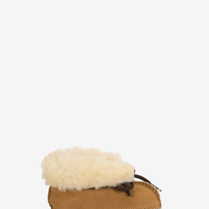 Minnetonka Infant Sheepskin Booties - Golden Tan