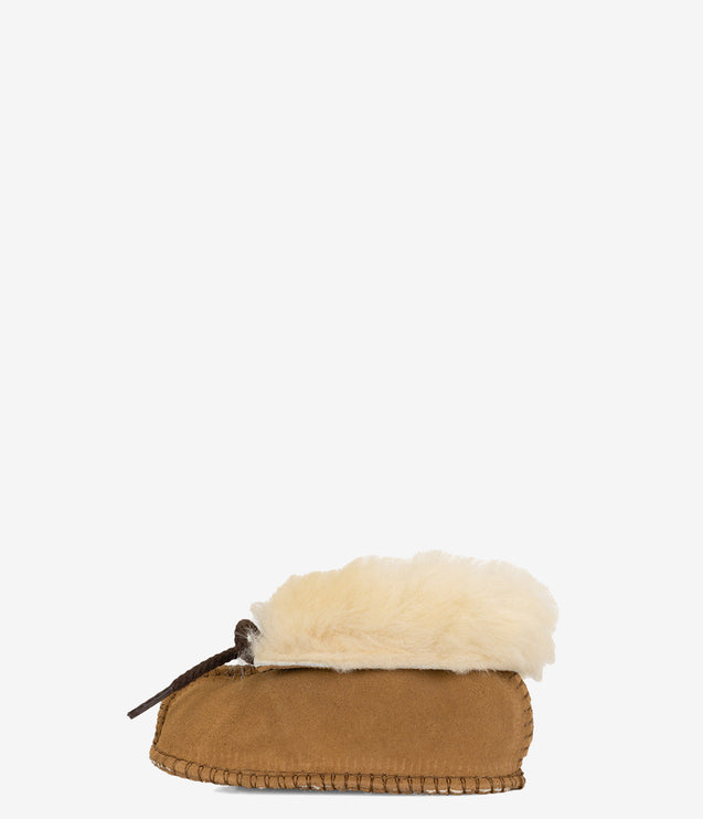 Minnetonka Infant Sheepskin Booties - Golden Tan
