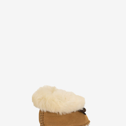 Minnetonka Infant Sheepskin Booties - Golden Tan
