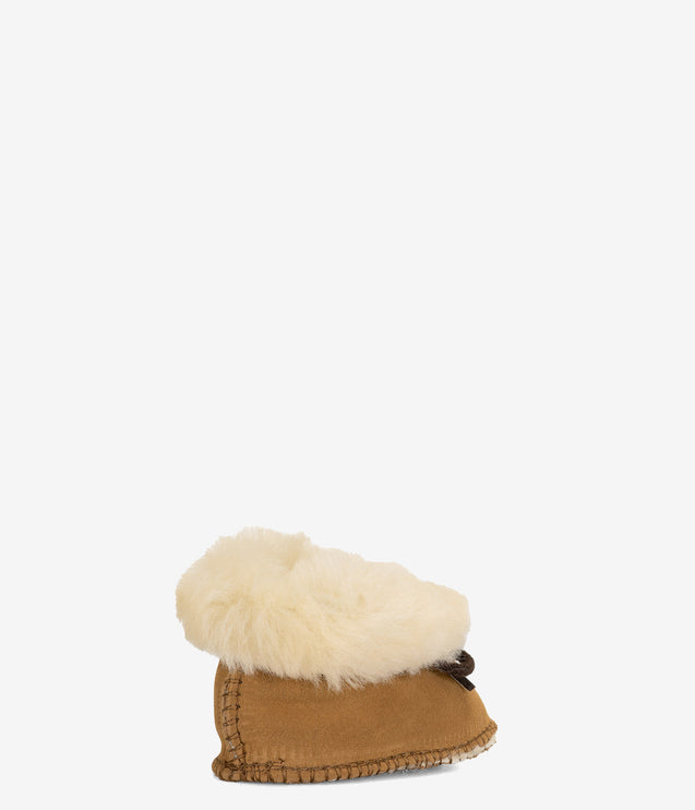 Minnetonka Infant Sheepskin Booties - Golden Tan