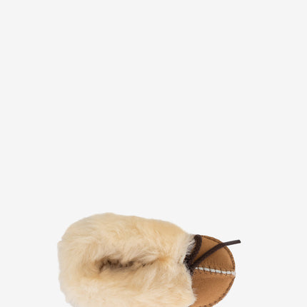 Minnetonka Infant Sheepskin Booties - Golden Tan