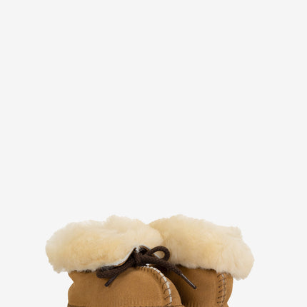 Minnetonka Infant Sheepskin Booties - Golden Tan