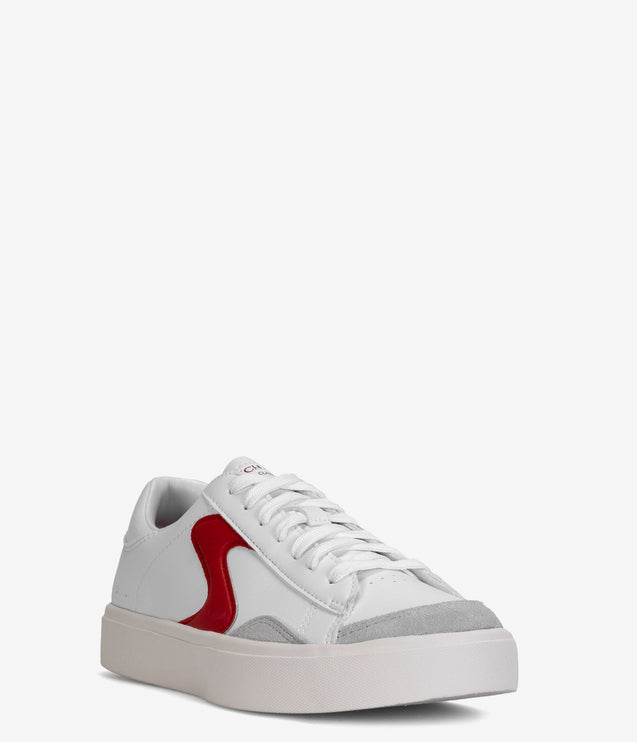 Skechers Eden LX Slick Talk Sneaker - White/Red