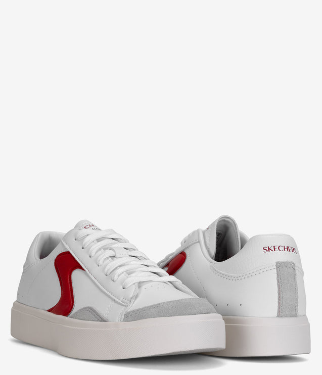 Skechers Eden LX Slick Talk Sneaker - White/Red