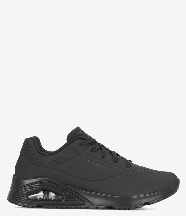 Skechers Work Relaxed Fit Uno Slip Resistant Shoe - Black