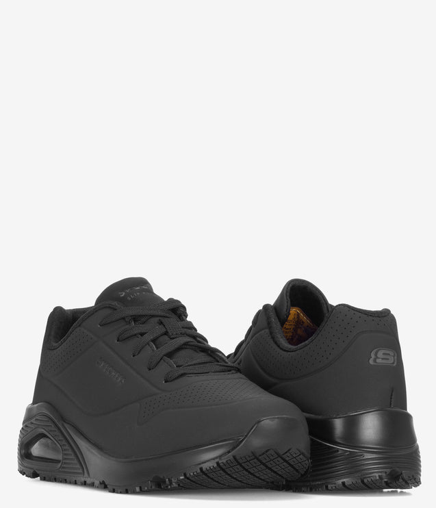 Skechers Work Relaxed Fit Uno Slip Resistant Shoe - Black