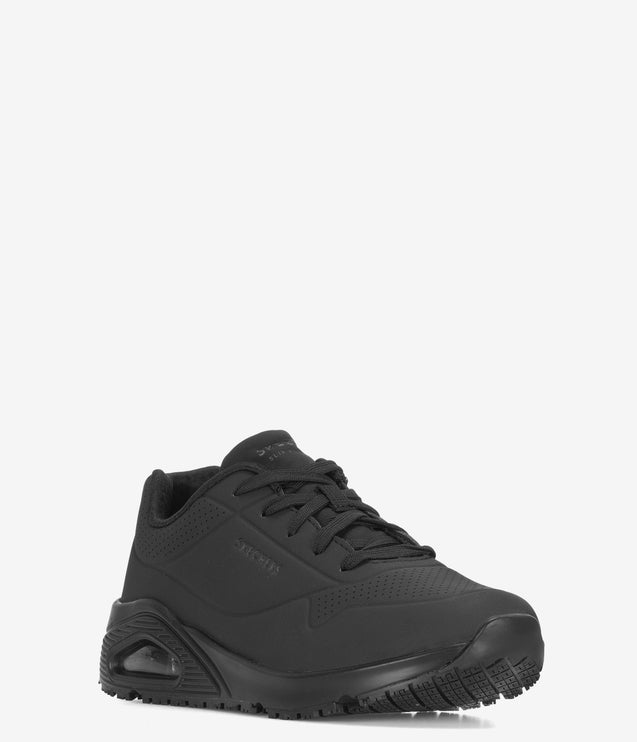 Skechers Work Relaxed Fit Uno Slip Resistant Shoe - Black