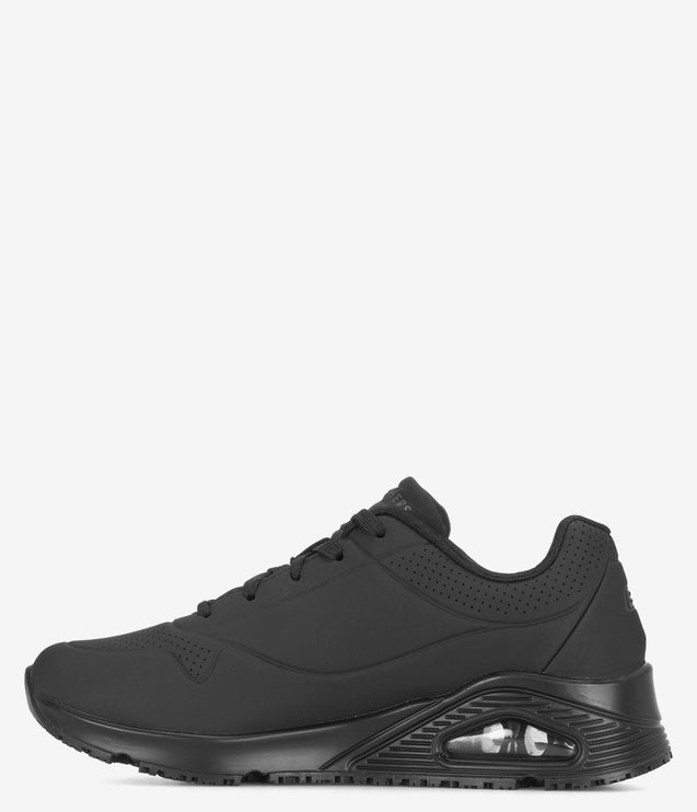 Skechers Work Relaxed Fit Uno Slip Resistant Shoe - Black