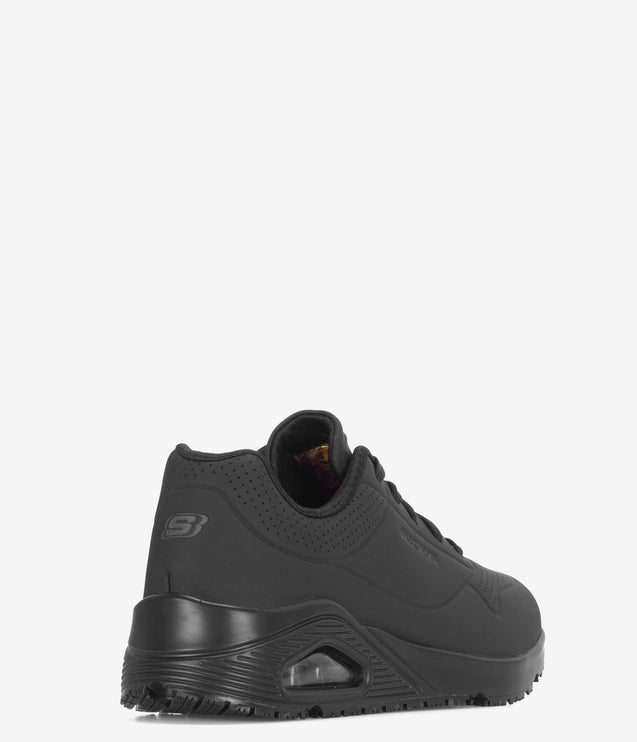 Skechers Work Relaxed Fit Uno Slip Resistant Shoe - Black