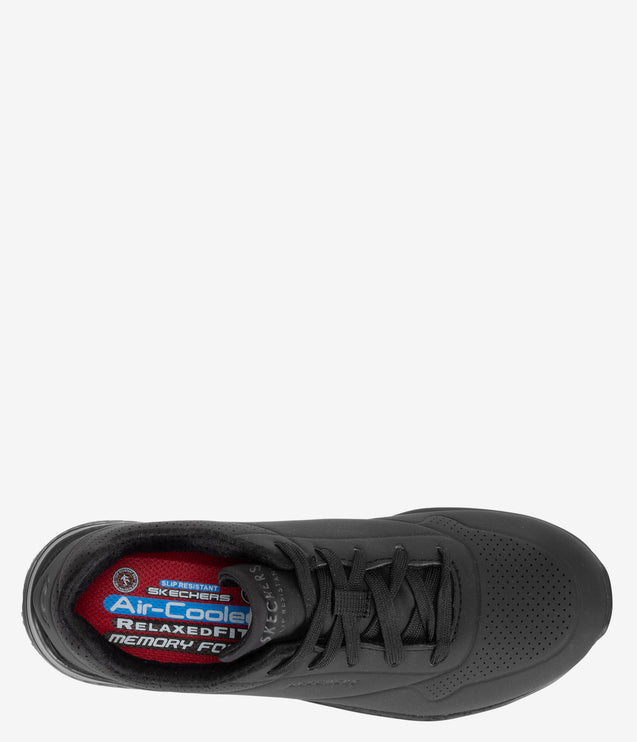 Skechers Work Relaxed Fit Uno Slip Resistant Shoe - Black