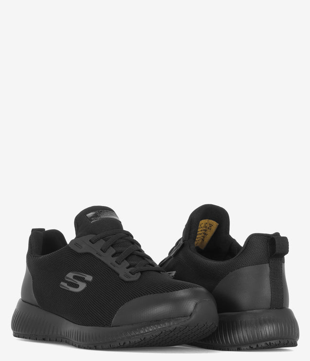 Skechers Work Squad Slip Resistant EH Shoe - Black