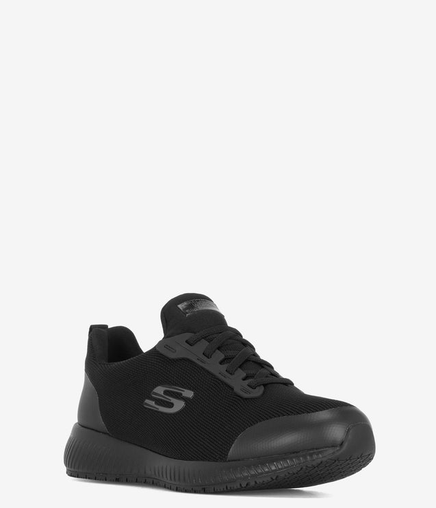 Skechers Work Squad Slip Resistant EH Shoe - Black