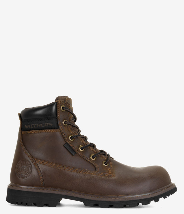 Skechers Work LongRider Steel Toe Work Boot - Brown