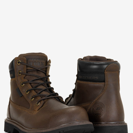 Skechers Work LongRider Steel Toe Work Boot - Brown