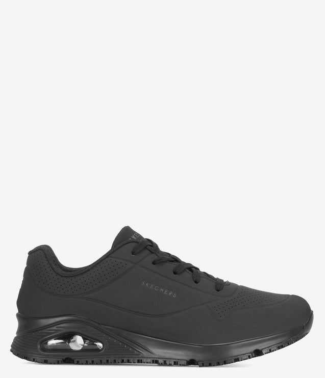 Skechers Work Relaxed Fit Uno Sutal Slip Resistant Shoe - Black