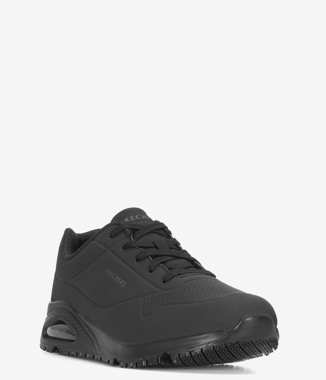 Skechers Work Relaxed Fit Uno Sutal Slip Resistant Shoe - Black