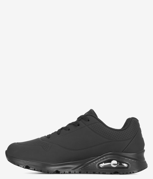 Skechers Work Relaxed Fit Uno Sutal Slip Resistant Shoe - Black